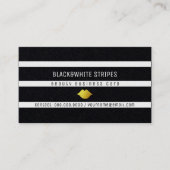 Schwarz-Weiß-Streifen moderne Schönheit Visitenkarte (Vorderseite)