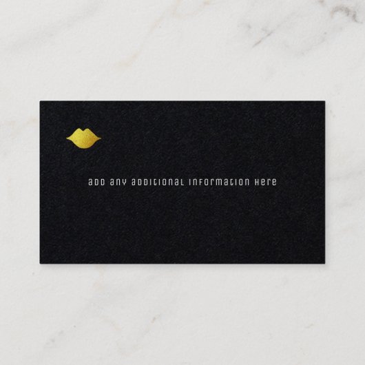 Schwarz-Weiß-Streifen moderne Schönheit Visitenkarte (Rückseite)