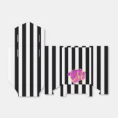 Schwarz-Weiß-Streifen ⎥ Monogram-Bevorzugungsbox Geschenkschachtel (Ungefaltet)