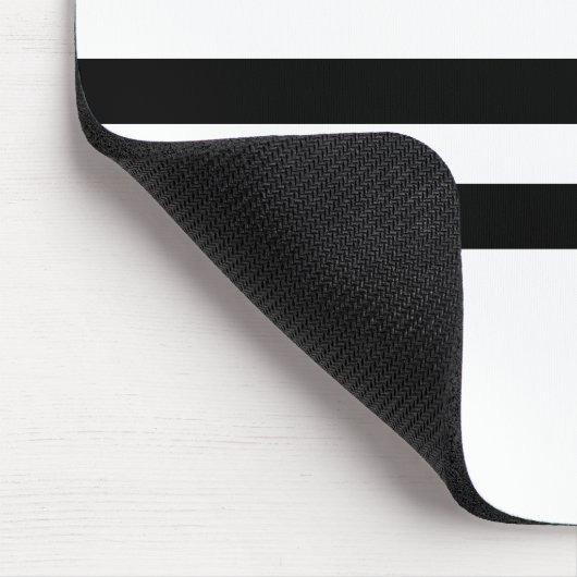 Schwarz-Weiß-Streifen Mousepad (Ecke)