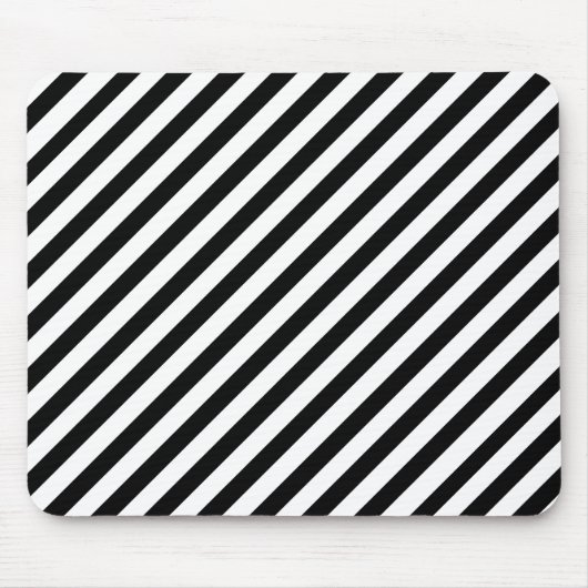 Schwarz-Weiß-Streifen Mousepad (Vorne)