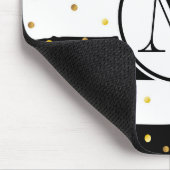 Schwarz-Weiß-Streifen Mousepad (Ecke)