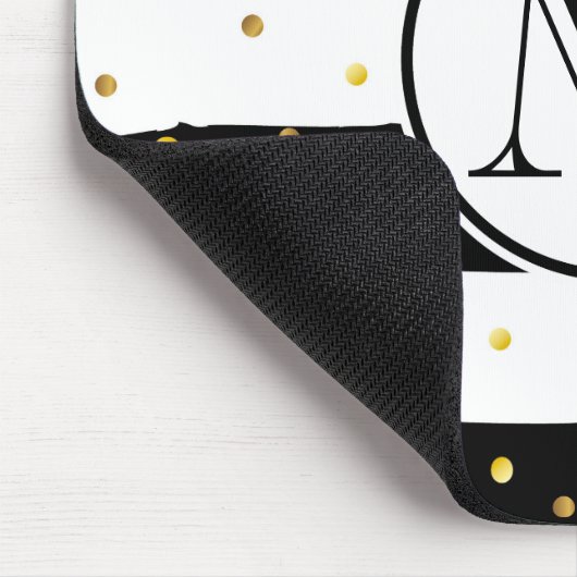 Schwarz-Weiß-Streifen Mousepad (Ecke)