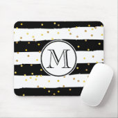 Schwarz-Weiß-Streifen Mousepad (Mit Mouse)