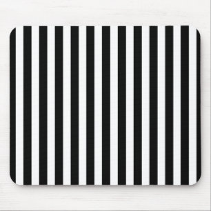 Schwarz-Weiß-Streifen Mousepad