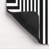 Schwarz-Weiß-Streifen Mousepad (Ecke)
