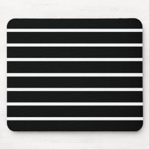 Schwarz-Weiß-Streifen Mousepad