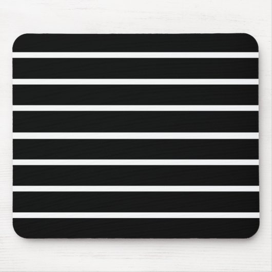 Schwarz-Weiß-Streifen Mousepad (Vorne)