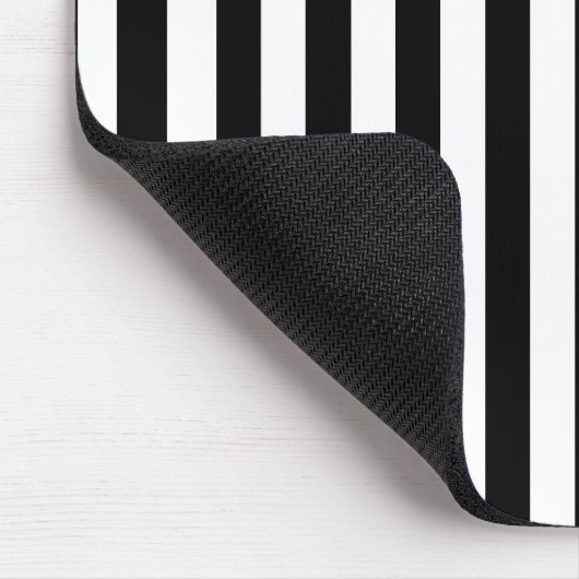 Schwarz-Weiß-Streifen Mousepad (Ecke)
