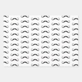 Schwarz-Weiß-Streifen Mustaches Geschenkpapier Set (Vorderseite 2)