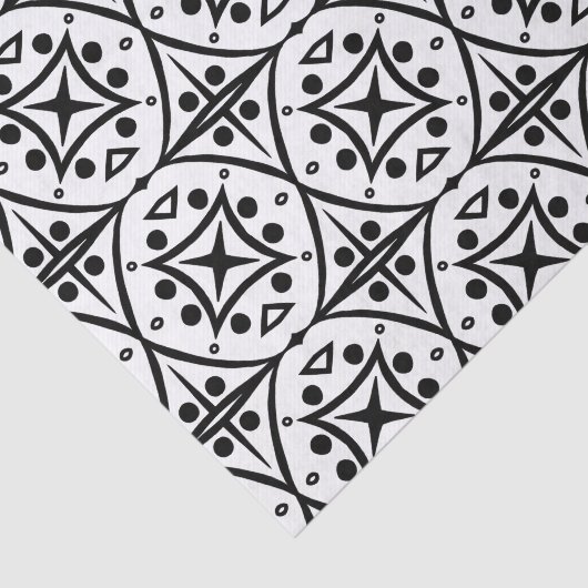 Schwarz-Weiß-Streifen-Muster Geschenk Seidenpapier (Ausschnitt)