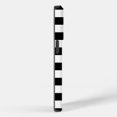 Schwarz-Weiß-Streifen Muster Grüne Monogramm Case-Mate iPhone Hülle (Rückseite / Rechts)