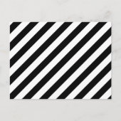 Schwarz-Weiß-Streifen-Muster Postkarte (Vorderseite)