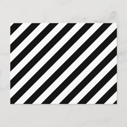 Schwarz-Weiß-Streifen-Muster Postkarte (Vorderseite)