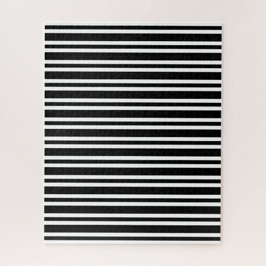 Schwarz Weiß Streifen Muster Puzzle (Vertikal)