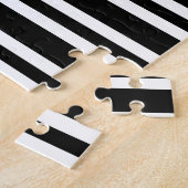 Schwarz Weiß Streifen Muster Puzzle (Seite)