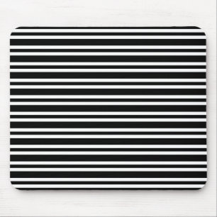 Schwarz Weiß Streifen Nahtloses Muster Mousepad