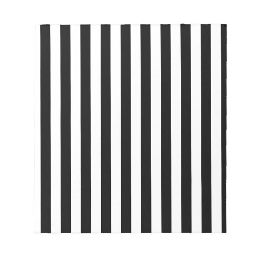 Schwarz-Weiß-Streifen Notizblock (Vorderseite)