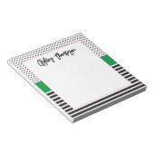 Schwarz-Weiß-Streifen Notizblock (angewinkelt)