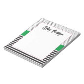 Schwarz-Weiß-Streifen Notizblock (Rotiert)