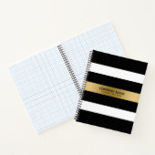 Schwarz-Weiß-Streifen Notizblock (Innenseite)
