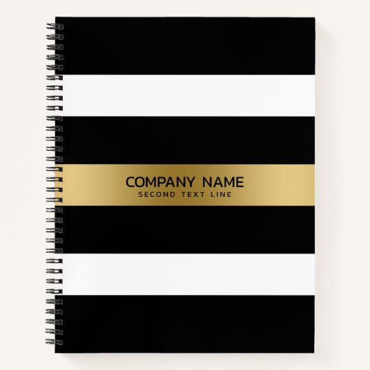 Schwarz-Weiß-Streifen Notizblock (Vorderseite)