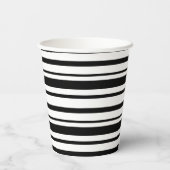 Schwarz-Weiß-Streifen Pappbecher (Rückseite)