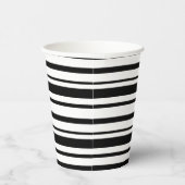 Schwarz-Weiß-Streifen Pappbecher (Rechts)