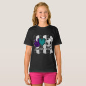 Schwarz-Weiß-Streifen Peace Liebe Soccer T-Shirt (Vorne ganz)