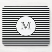 Schwarz-Weiß-Streifen Personalisiert Mousepad (Vorne)