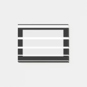 Schwarz-Weiß-Streifen Postit-Notizen Post-it Klebezettel (Vorderseite)