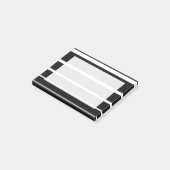 Schwarz-Weiß-Streifen Postit-Notizen Post-it Klebezettel (angewinkelt)