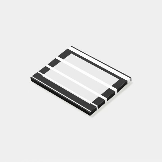 Schwarz-Weiß-Streifen Postit-Notizen Post-it Klebezettel (angewinkelt)