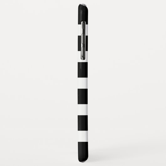 Schwarz-Weiß-Streifen Rosa Kuss Case-Mate iPhone Hülle (Hinten/Links)