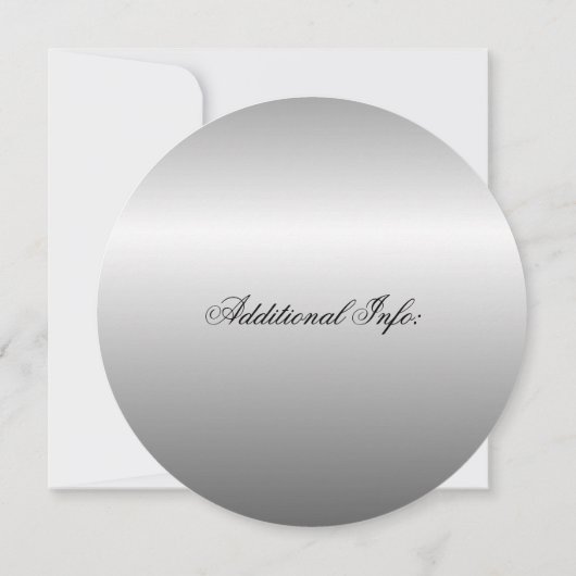 Schwarz-Weiß-Streifen Runde Einladung (Rückseite)