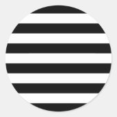 Schwarz-Weiß-Streifen Runder Aufkleber (Vorderseite)