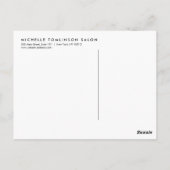 Schwarz-Weiß-Streifen Salon III Postkarte (Rückseite)