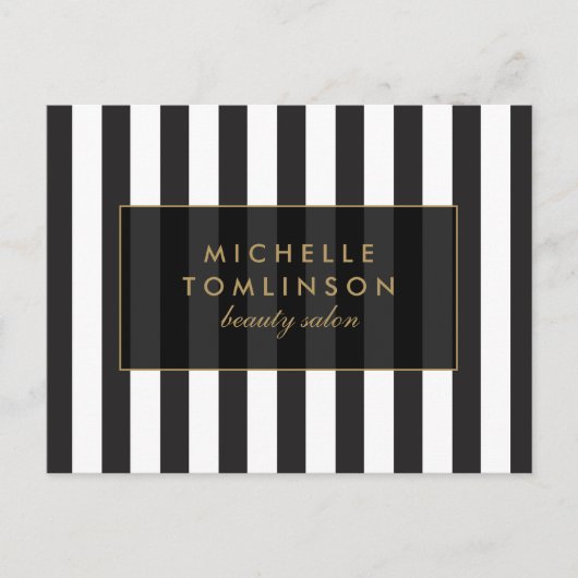 Schwarz-Weiß-Streifen Salon III Postkarte (Vorderseite)