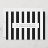 Schwarz-Weiß-Streifen Save The Date (Rückseite)