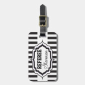 Schwarz-Weiß-Streifen - Schiedsrichter Gepäckanhänger (Vorderseite vertikal)