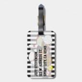 Schwarz-Weiß-Streifen - Schiedsrichter Gepäckanhänger (Rückseite vertikal)