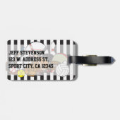 Schwarz-Weiß-Streifen - Schiedsrichter Gepäckanhänger (Rückseite horizontal)