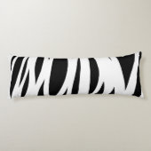 Schwarz-Weiß-Streifen Seitenschläferkissen (Rückseite)