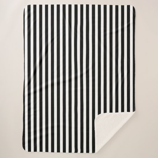 Schwarz-Weiß-Streifen Sherpadecke (Vorderseite)