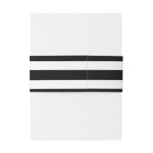 Schwarz-Weiß Streifen Silberfolie Hochzeit Elegant Einladungsbanderole (Rückseitenbeispiel)