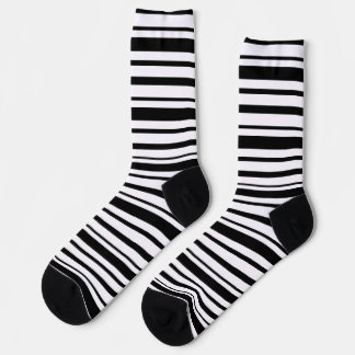 Schwarz-Weiß-Streifen Socken