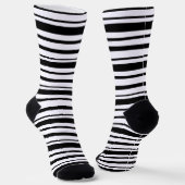 Schwarz-Weiß-Streifen Socken (Gewinkelt)