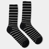 Schwarz-Weiß-Streifen Socken (Rechts)