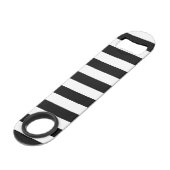 Schwarz-Weiß-Streifen Speed Flaschenöffner (Rückseite Schrägansicht)