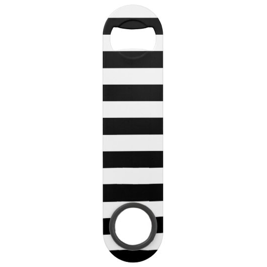 Schwarz-Weiß-Streifen Speed Flaschenöffner (Vorderseite)